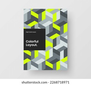 Trendy geometrische Hexagons Flyer-Vorlage. Modernes Vektor Design der Vorderseite.