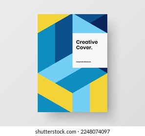 Trendy geometric hexagons postcard concept. Amazing banner design vector illustration.