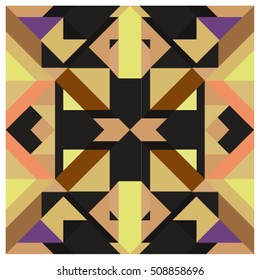 Trendy geometric kaleidoscope elements memphis greeting cards design. Retro style texture, pattern and elements. Modern abstract design poster and cover template
