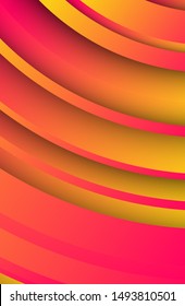 Trendy geometric orange background with abstract circles shapes. Stories banner design. Futuristic dynamic pattern design. Vector illustration