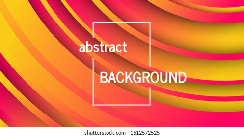 Trendy geometric orange background with abstract circles shapes. Banner design. Futuristic dynamic pattern design. Vector illustration
