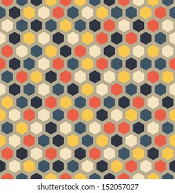 Trendy geometric pattern with a series of a repeating hexagon shapes.