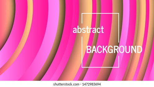 Trendy geometric pink background with abstract circles shapes. Banner design. Futuristic dynamic pattern design. Vector illustration