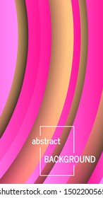 Trendy geometric pink background with abstract circles shapes. Stories banner design. Futuristic dynamic pattern design. Vector illustration