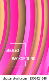 Trendy geometric pink background with abstract circles shapes. Stories banner design. Futuristic dynamic pattern design. Vector illustration