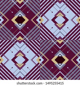 Trendy geometric seamless pattern. Abstract texture. Template for tile, fabric and modern wallpaper. Geometric design.