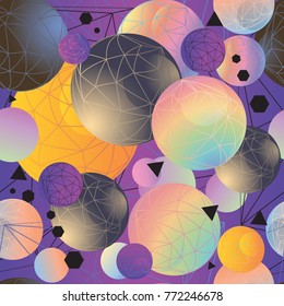 Trendy geometric seamless  pattern, abstract background for brochure, flyer or presentations design, vector illustration.