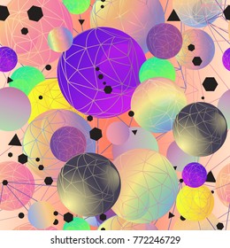Trendy geometric seamless  pattern, abstract background for brochure, flyer or presentations design, vector illustration.