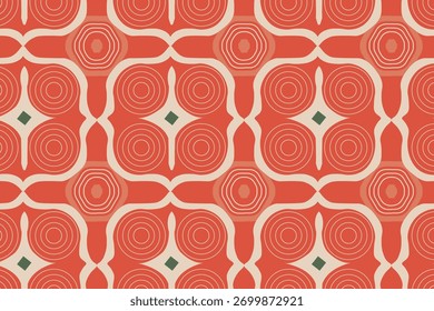 Trendy geometric seamless patterns with earthy neutrals and vibrant pops for packaging, branding, and wallpapers