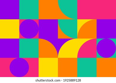Trendy geometric shape. Abstract bauhaus shape. Vector pattern design in Scandinavian style for backgrounds	