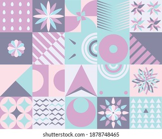 Trendy geometric shape set. Design elements perfect for magazine, leaflet, billboard. 