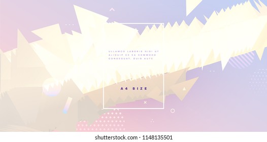 Trendy geometric shapes for cover background. Eps10 vector illustration