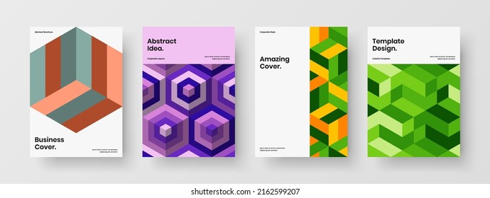 Conjunto de plantillas de presentación de formas geométricas de moda. Colección de conceptos vectoriales de diseño aislado de la letra de mano.