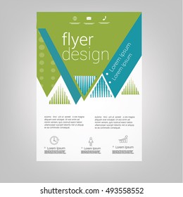 trendy geometric triangle design style letterhead and brochure cover template,vector