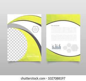 trendy geometric triangular and other design style brochure cover template mockups for business visual identity, Brochure layout, flyer and cover design template with polygonal paper plane graphics.