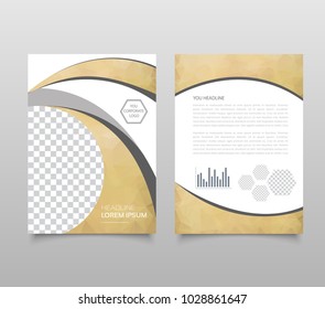 trendy geometric triangular and other design style brochure cover template mockups for business visual identity, Brochure layout, flyer and cover design template with polygonal paper plane graphics.