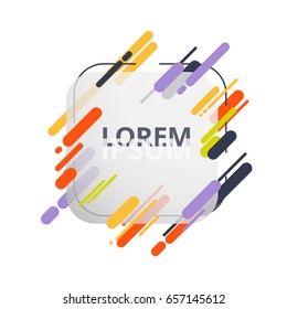 Trendy geometric vector banner retro poster design style vector illustration