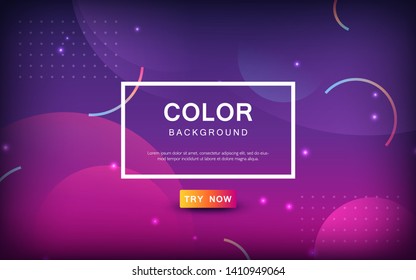 Trendy geometric violet background. Modern pink and purple gradient fluid design layout for banner or poster.