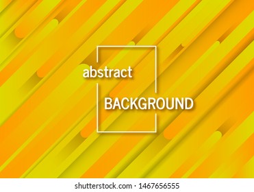 Trendy geometric yellow background with abstract lines. Futuristic dynamic pattern design. Vector illustration