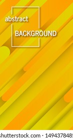 Trendy geometric yellow background with abstract lines. Stories banner design. Futuristic dynamic pattern. Vector illustration
