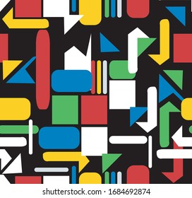 Trendy geometrical vector illustration with elements and abstract colorful textures