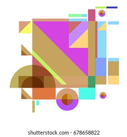 Trendy geometrical vector illustration with elements and abstract colorful textures. Design for summer holiday poster, card, brochure, and promotion template. Fashion art print and background.