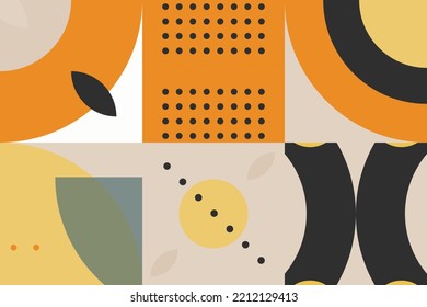 Trendy geometry shapes vector seamless pattern It consists of a polyhedron such as a circle square triangle Used in the textile industry, fabric pattern, paper, wallpaper, book cover