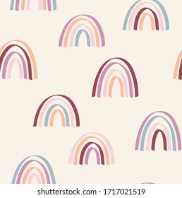 Trendy gestural rainbow repeat pattern