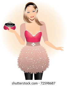 	Trendy girl-Fashion illustration