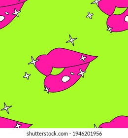 Fondo de moda para chicas con labios. 