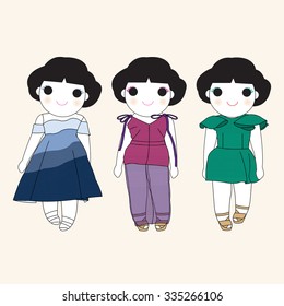 Trendy Girls Character illustration