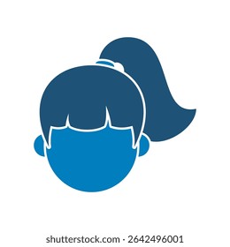 trendy girl's hairstyle with ponytail style