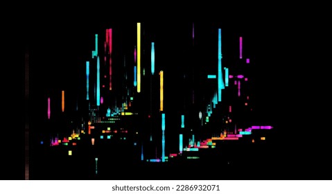 Trendy Glitzmuster auf dunklem Hintergrund. Moderner Vektor. Abstrakte geometrische Elemente