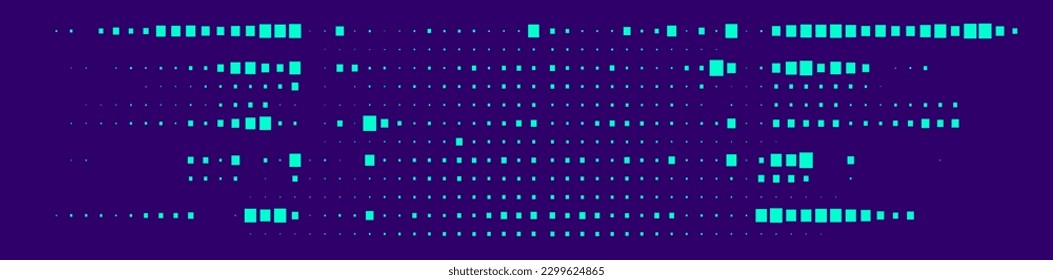 Trendy glitch pattern on dark background. Modern style vector. Abstract geometric elements
