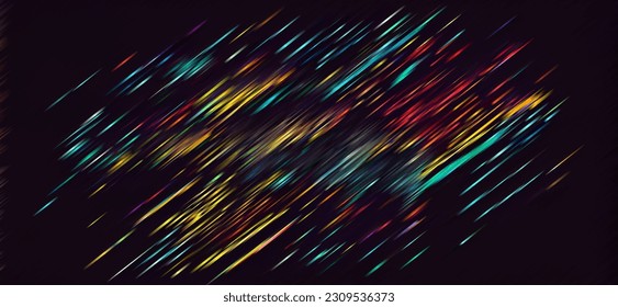 Trendy glitch pattern on dark background. Modern style vector. Abstract geometric elements