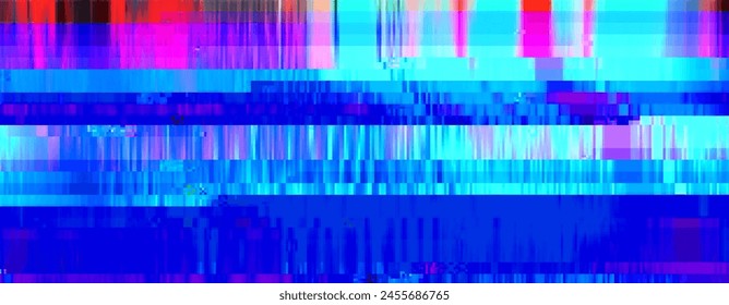 Patrón de glitch de moda sobre fondo oscuro. Vector de estilo moderno. Elementos geométricos Abstractas