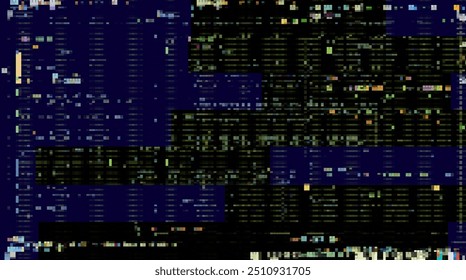 Patrón de moda del glitch en el fondo oscuro. Elementos geométricos Abstractas