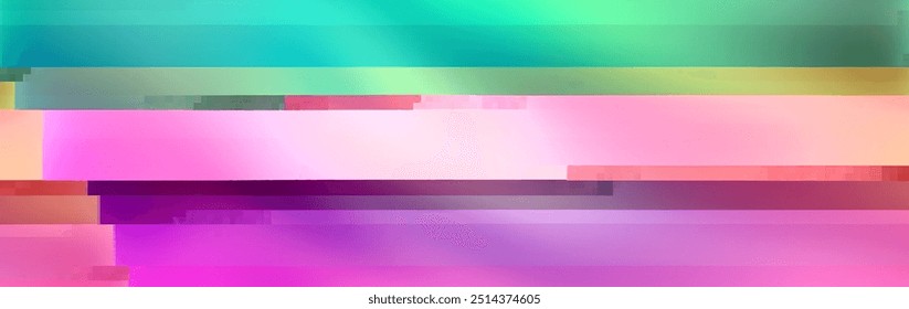 Trendy glitch pattern on dark background. Abstract geometric elements