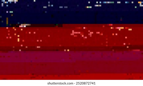 Patrón de moda del glitch en el fondo oscuro. Elementos geométricos Abstractas