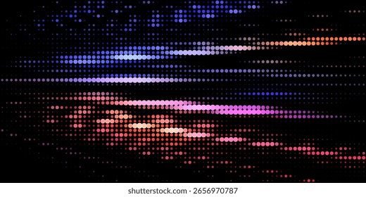 Patrón de moda del glitch en el fondo oscuro. Elementos geométricos Abstractas
