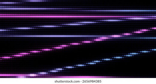 Trendy glitch pattern on dark background. Abstract geometric elements. vector illustration
