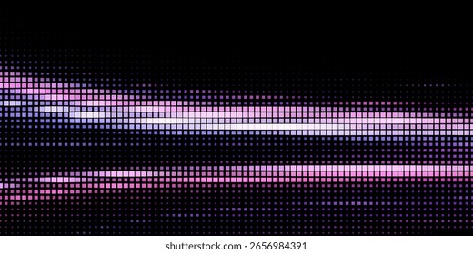 Patrón de moda del glitch en el fondo oscuro. Elementos geométricos Abstractas. Ilustración vectorial
