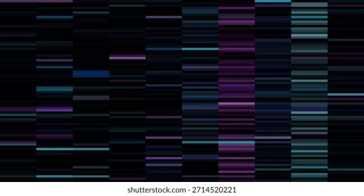 Trendy glitch pattern on dark background. Modern style vector. Abstract geometric elements