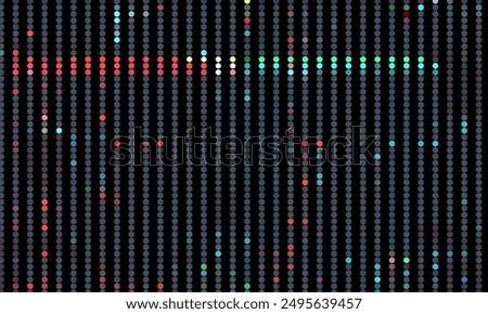 Trendy glitch pattern on dark background. Abstract geometric elements