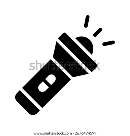 Trendy glyph style icon of handheld excavation torch