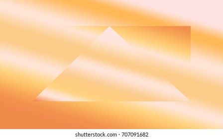 Trendy gold background with shapes.