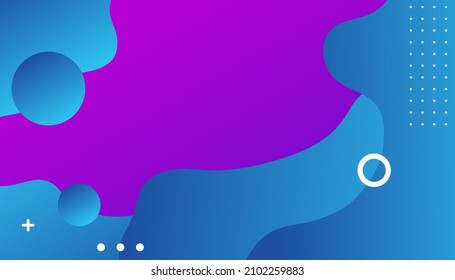 Trendy gradient blue colors with abstract fluid shapes. background design Fluid gradient shapes composition
