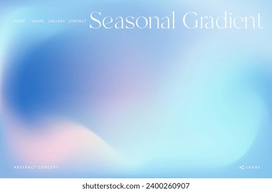 Trendy gradient cold winter fluid wave background, colorful abstract liquid. Blue design for banner, poster, cover, flyer, presentation, advertising, landing page