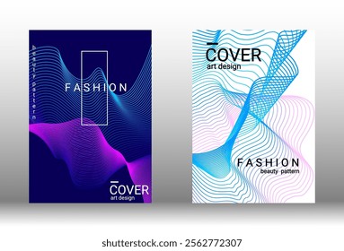 Trendy gradient composition with fluid abstract forms. A versatile and modern design for covers, banners, or creative projects. Editable vector illustration with bold, stylish colors.