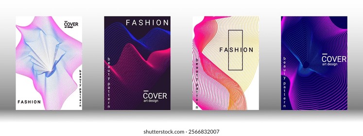 Trendy gradient composition with fluid abstract forms. A versatile and modern design for covers, banners, or creative projects. Editable vector illustration with bold, stylish colors